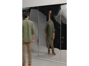 DISTORTING MIRROR WALL PANEL - Rectangular mirror by VIDAME EDITIONS - view 2